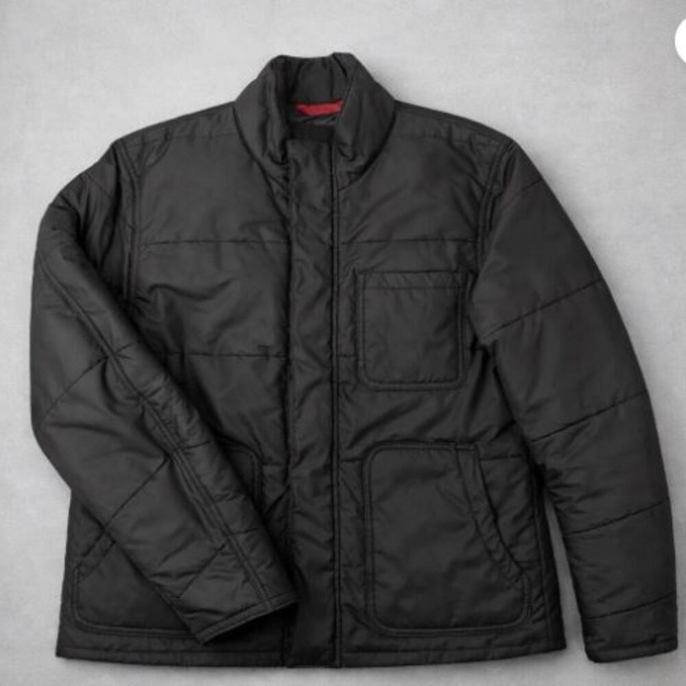 AETHER Primaloft Insulated Technical Field Jacket Puffer Moto Mens Small Black